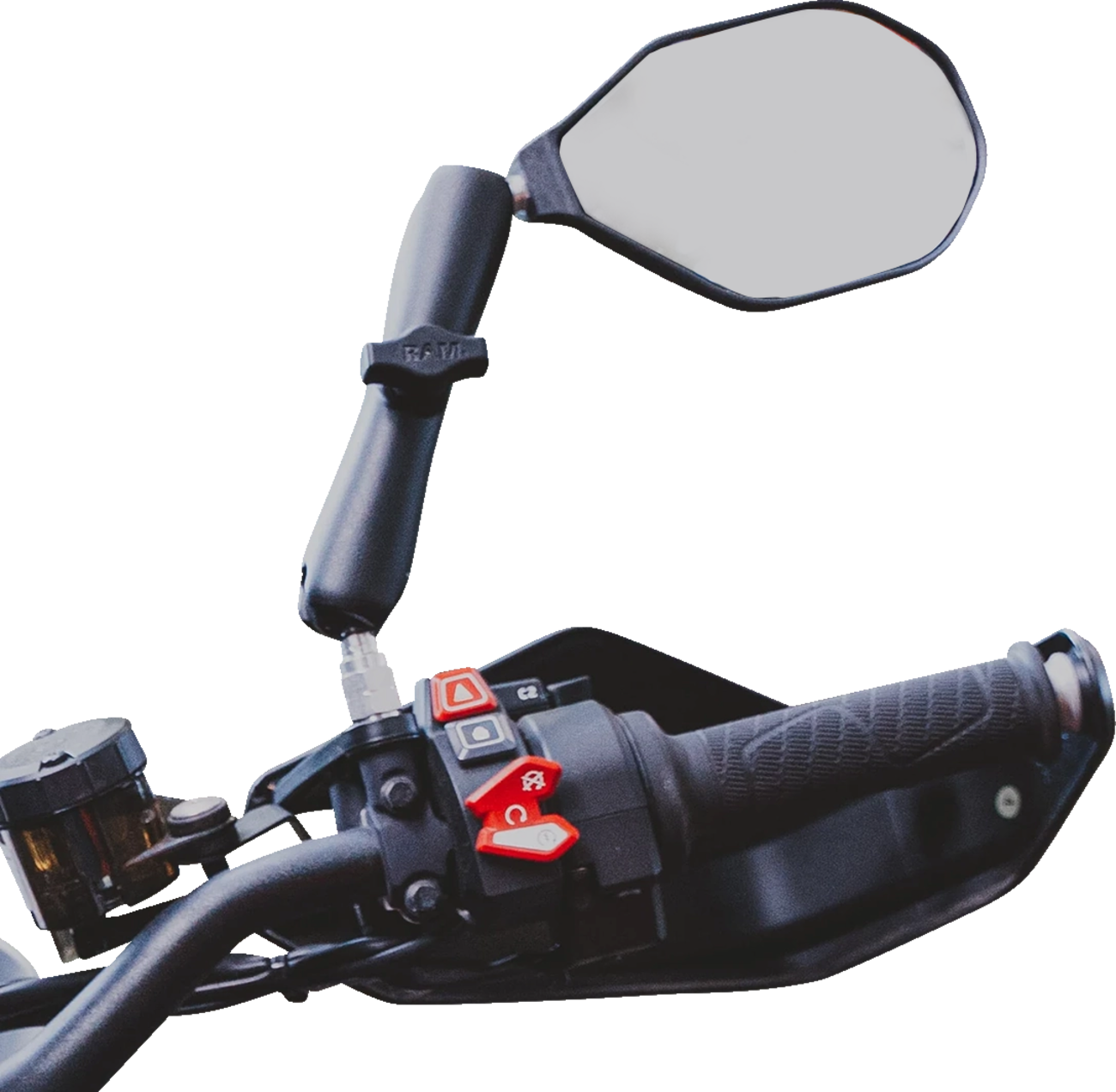RAM MOUNTS Tough-Mirror™ - Side View - Oval - Black - Right RAP-465RU