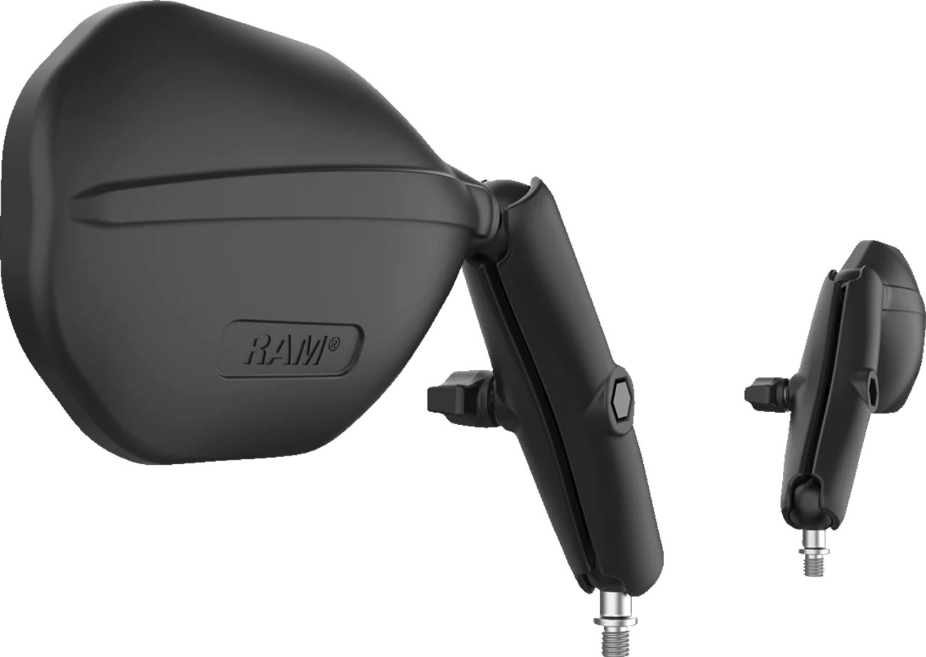 RAM MOUNTS Tough-Mirror™ - Side View - Oval - Black - Left/Right - Long Arm RAM-B-349-C-465RL