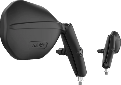 RAM MOUNTS Tough-Mirror™ - Side View - Oval - Black - Left/Right - Long Arm RAM-B-349-C-465RL