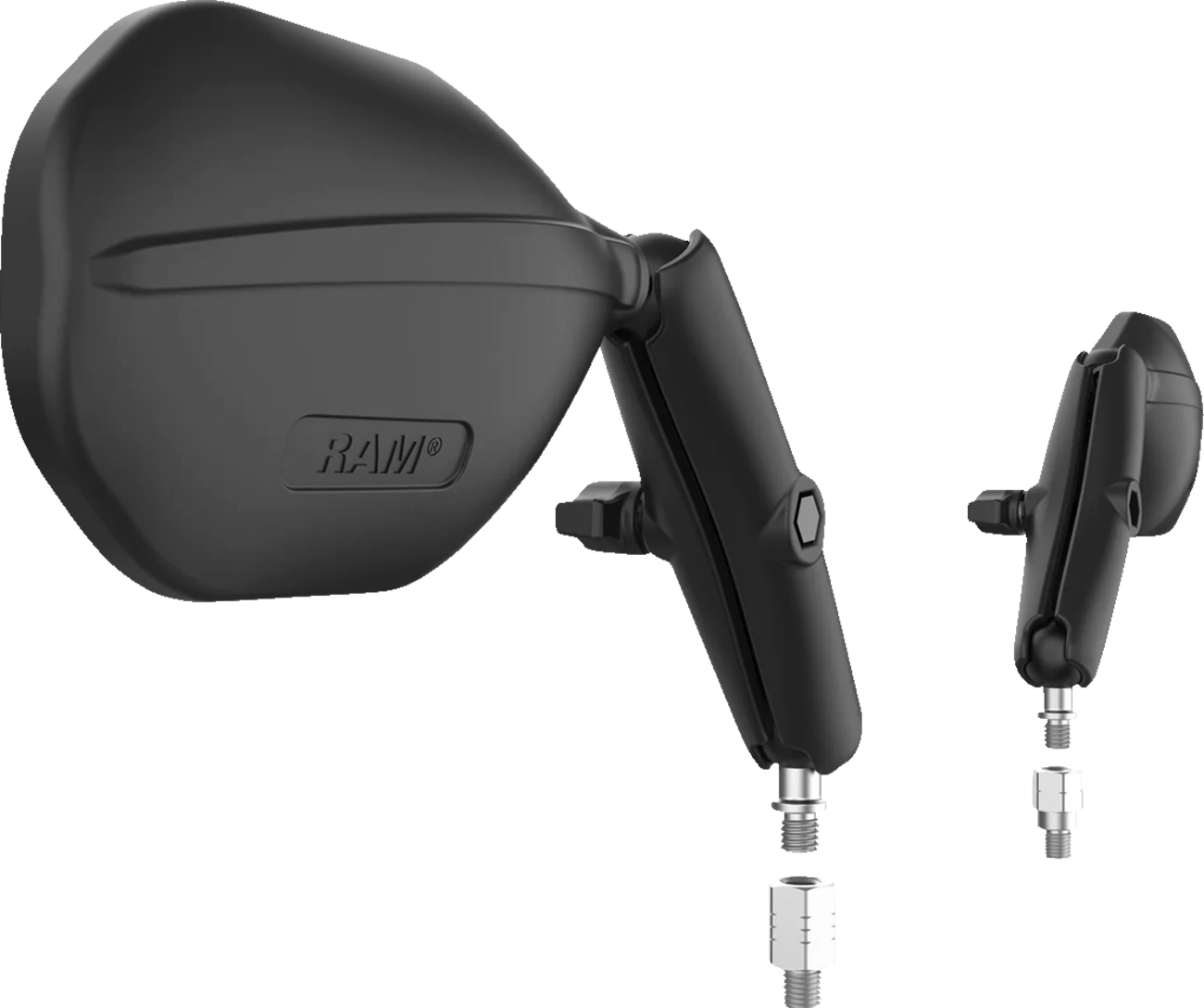 RAM MOUNTS Tough-Mirror™ - Side View - Oval - Black - Left/Right - Long Arm RAM-B-349-RTA-C-465R