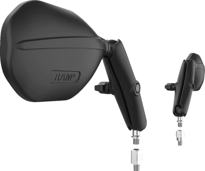 RAM MOUNTS Tough-Mirror™ - Side View - Oval - Black - Left/Right - Long Arm RAM-B-349-RTA-C-465R