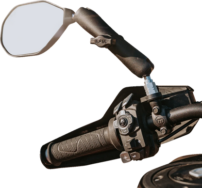 RAM MOUNTS Tough-Mirror™ - Side View - Oval - Black - Left with Ball RAM-B-465LU