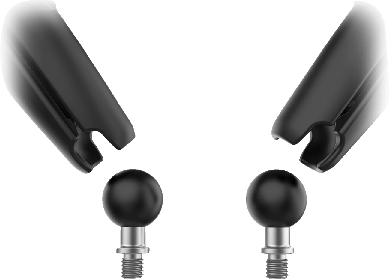 RAM MOUNTS Tough-Mirror™ - Side View - Oval - Black - Left/Right - Long Arm RAM-B-349-C-465RL