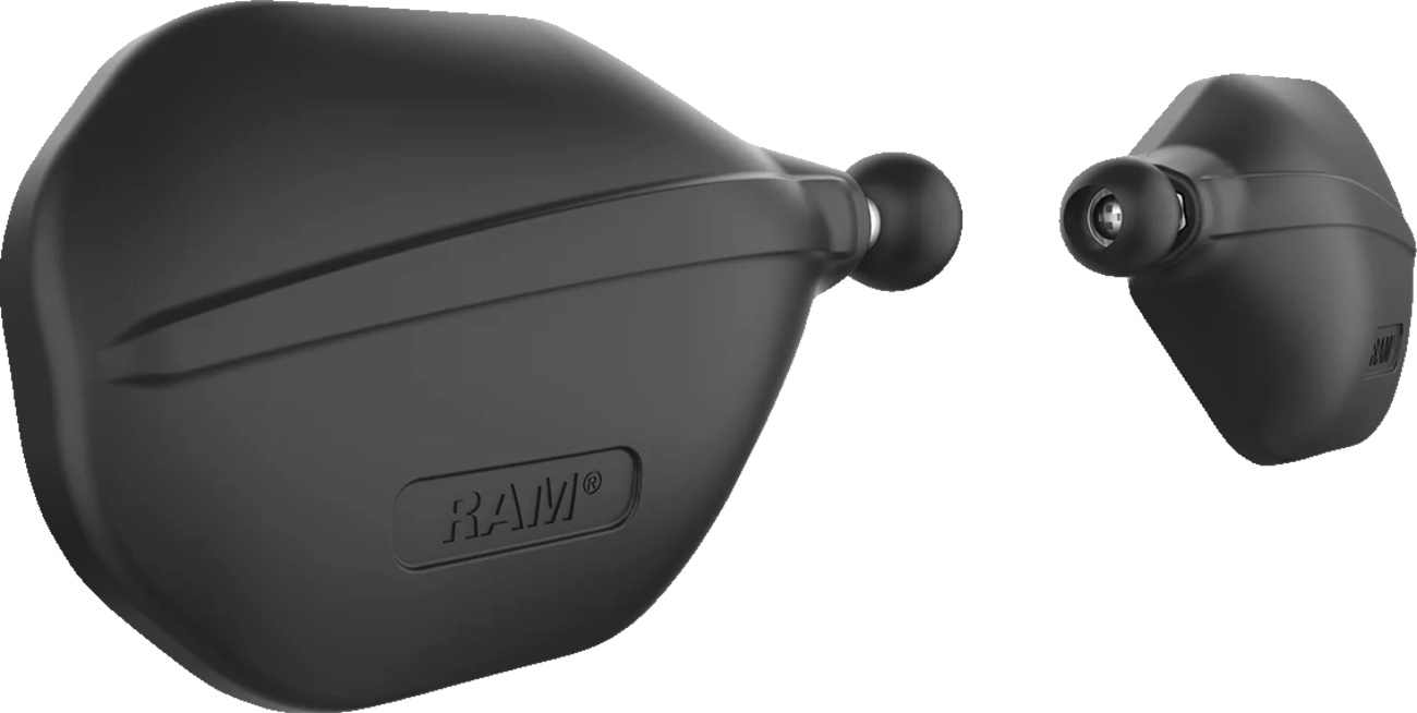 RAM MOUNTS Tough-Mirror™ - Side View - Oval - Black - Left/Right with Ball RAM-B-465RL