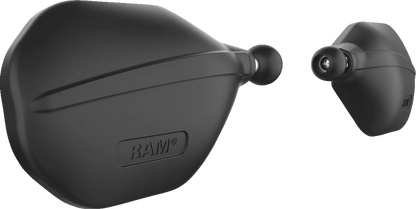 RAM MOUNTS Tough-Mirror™ - Side View - Oval - Black - Left/Right with Ball RAM-B-465RL