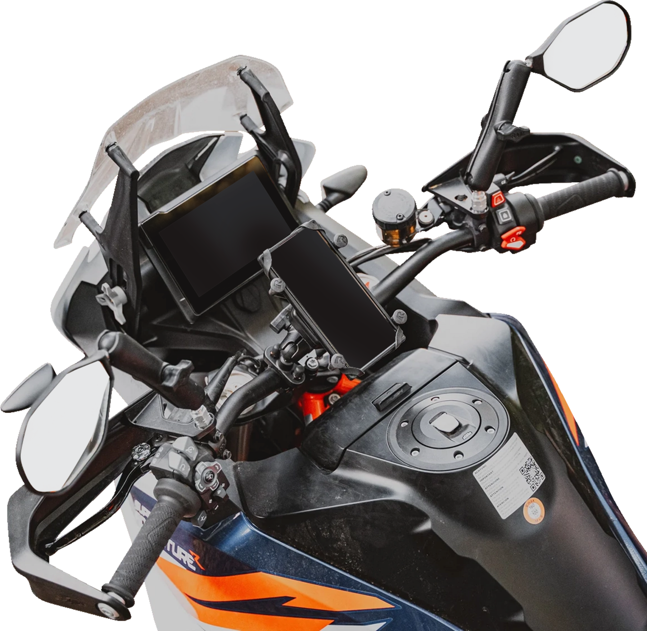 RAM MOUNTS Tough-Mirror™ - Side View - Oval - Black - Right with Ball RAM-B-465RU