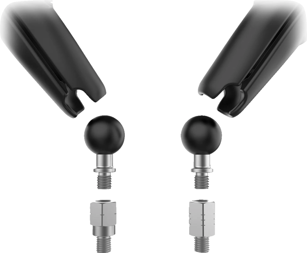 RAM MOUNTS Tough-Mirror™ - Side View - Oval - Black - Left/Right - Long Arm RAM-B-349-RTA-C-465R