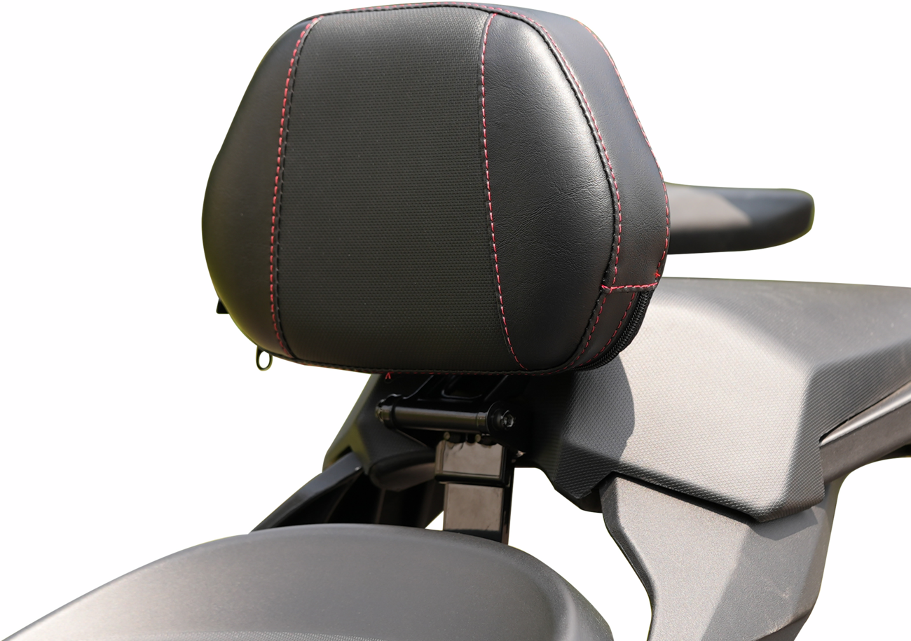 SHOW CHROME Grande Backrest - Driver - Ballistic Red Stitch - Can-Am Ryker '19-'24 41-416CRED