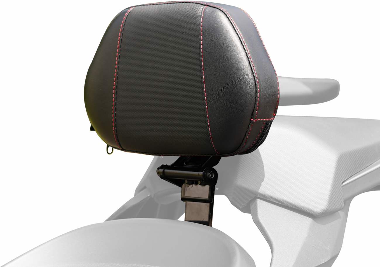 SHOW CHROME Grande Backrest - Driver - Ballistic Red Stitch - Can-Am Ryker '19-'24 41-416CRED