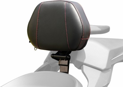 SHOW CHROME Grande Backrest - Driver - Ballistic Red Stitch - Can-Am Ryker '19-'24 41-416CRED