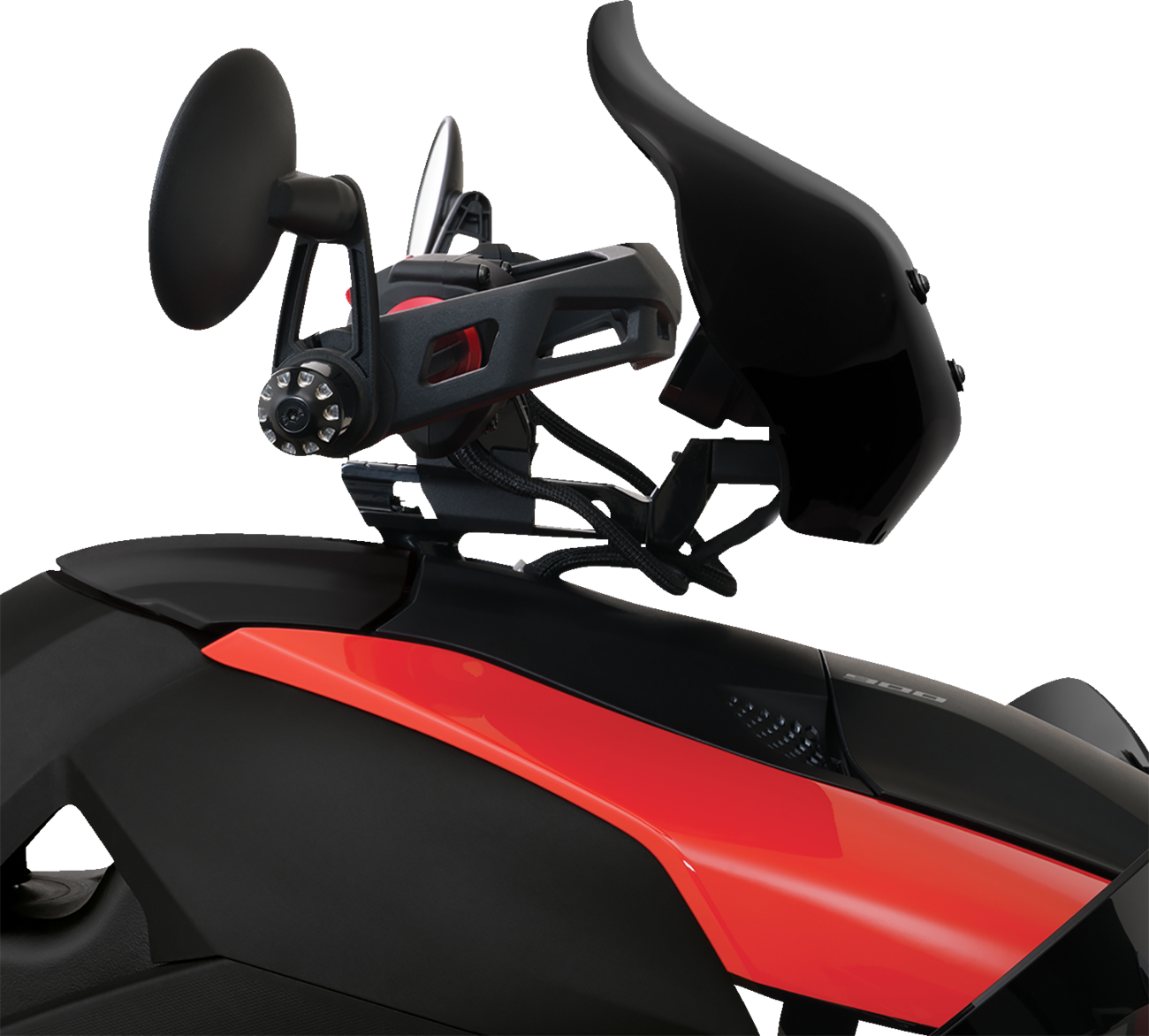 SHOW CHROME Covert Windshield - Dark Opaque - Ryker 20-403DT