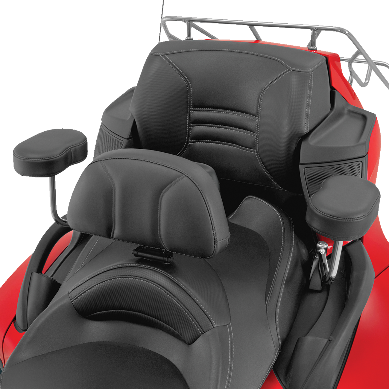SHOW CHROME Grande Backrest - Driver - Black - Can-Am RT '10-'19 41-168AG