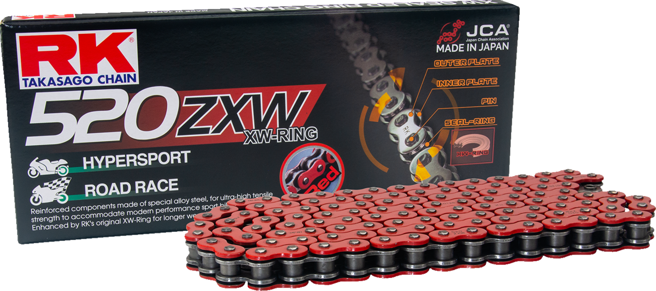 RK 520 ZXW - Connecting Link - Rivet - Red RR520ZXW-RL