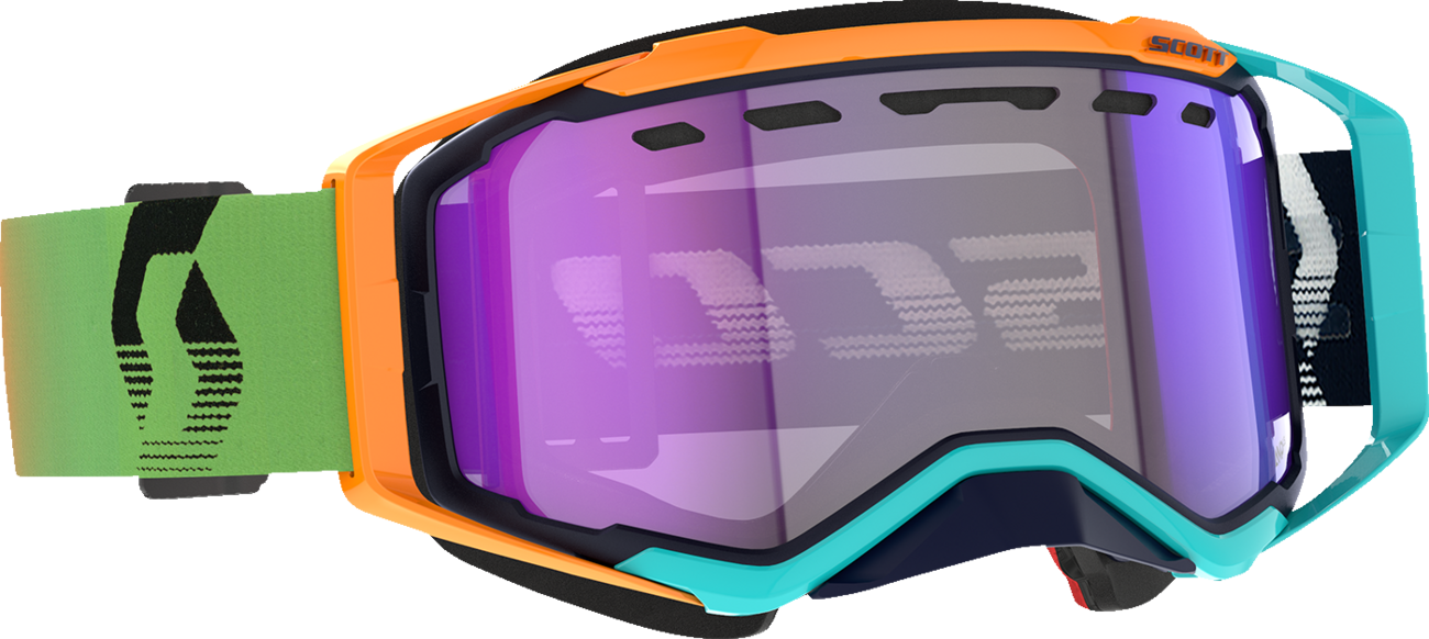 SCOTT Prospect Snow Cross Goggle - Blue/Orange - Dual Pane - Light Sensitive - Blue Chrome Lens 278603-1454307