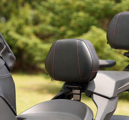 SHOW CHROME Grande Backrest - Driver - Ballistic Red Stitch - Can-Am Ryker '19-'24 41-416CRED