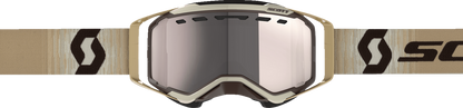 SCOTT Prospect Snow Cross Goggle - Beige/Brown - Dual Pane - Enhancer Silver Chrome Lens 272846-1074313