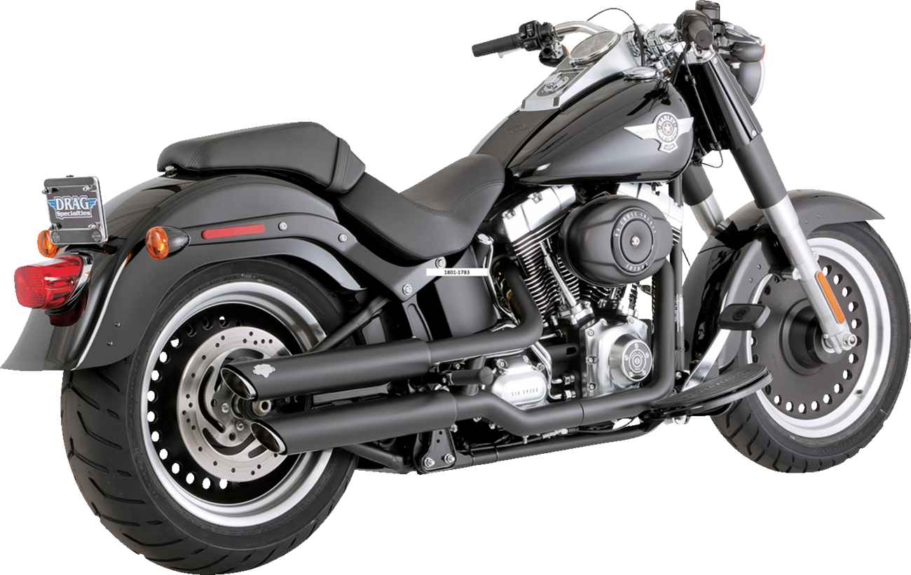 VANCE & HINES Twin Slash 3" Slip-On Mufflers - Black 46844