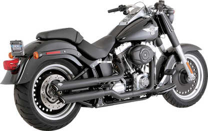 VANCE & HINES Twin Slash 3" Slip-On Mufflers - Black 46844