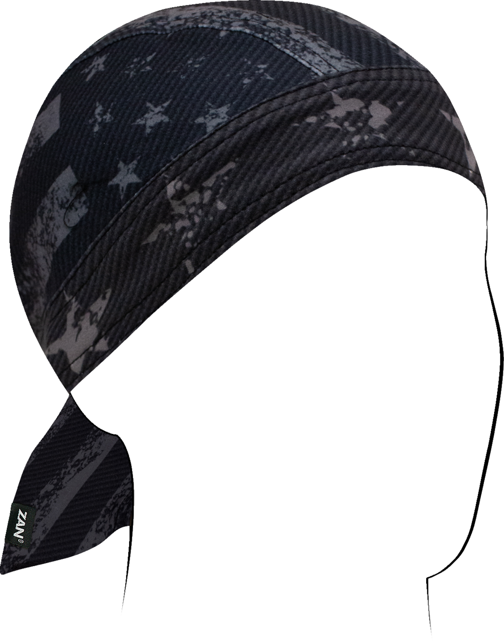 ZAN HEADGEAR Flydanna® Sportflex® - Carbon Fiber Distressed Flag ZL161