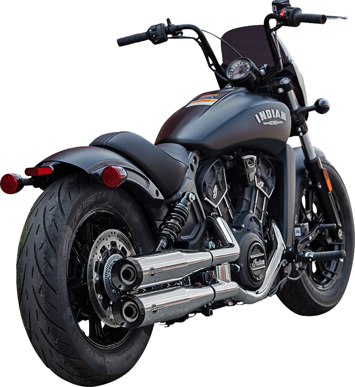 S&S CYCLE Grand National Slip-On Mufflers - Chrome - 50-State 4110-156