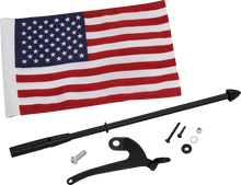 SHOW CHROME Folding Flag Pole - Right - Black - Can-Am - Spyder 41-203RBK