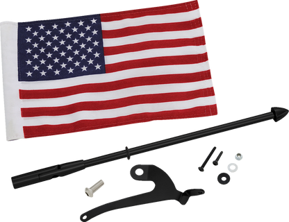SHOW CHROME Folding Flag Pole - Right - Black - Can-Am - Spyder 41-203RBK