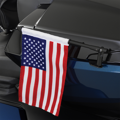 SHOW CHROME Folding Flag Pole - Left - Black - Can-Am - Spyder 41-203LBK