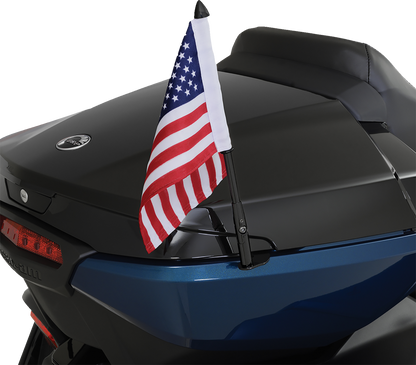 SHOW CHROME Folding Flag Pole - Right - Black - Can-Am - Spyder 41-203RBK
