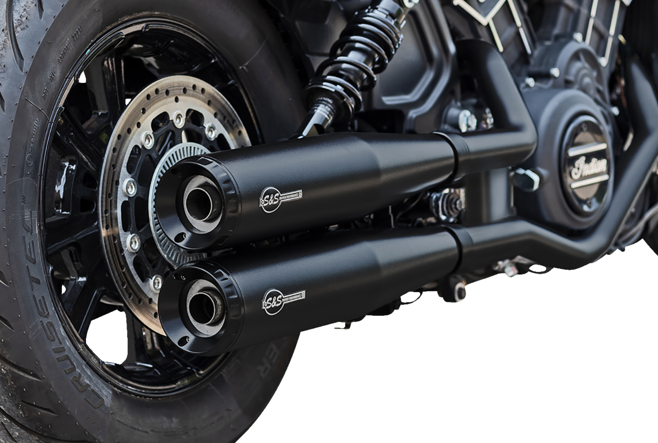 S&S CYCLE Grand National Slip-On Mufflers - Black - Race Only 4110-266-R