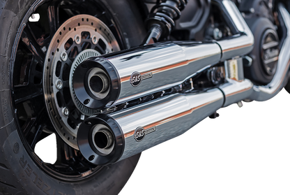 S&S CYCLE Grand National Slip-On Mufflers - Chrome - 50-State 4110-156