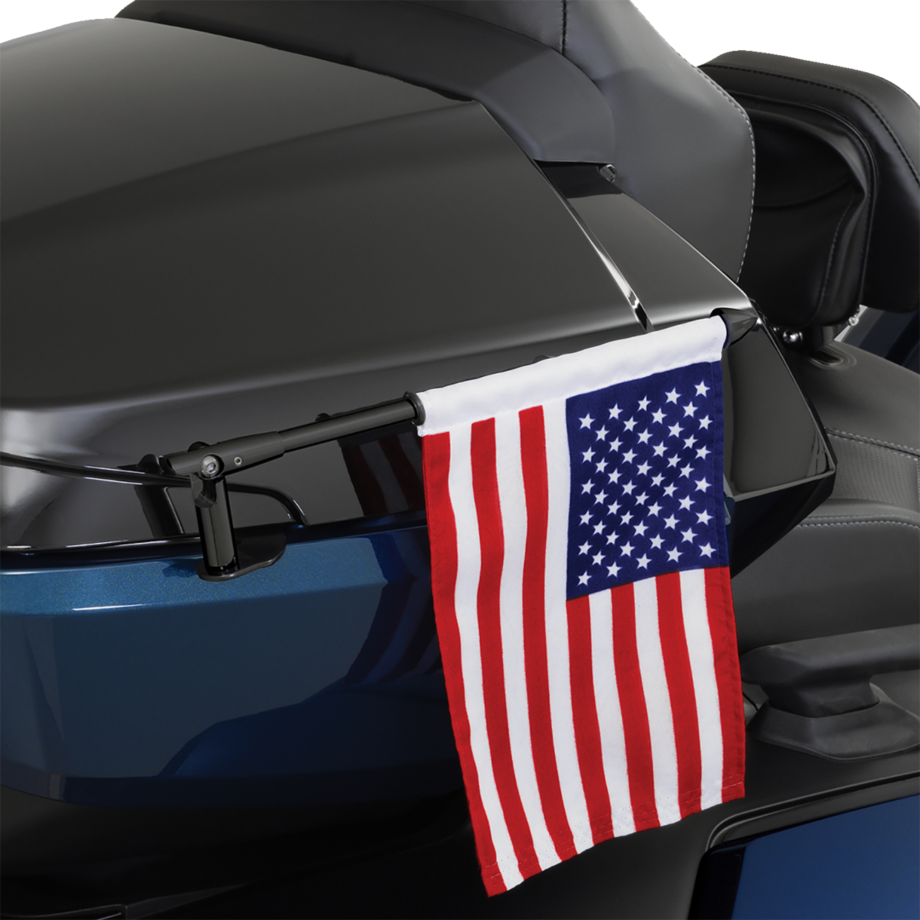 SHOW CHROME Folding Flag Pole - Right - Black - Can-Am - Spyder 41-203RBK