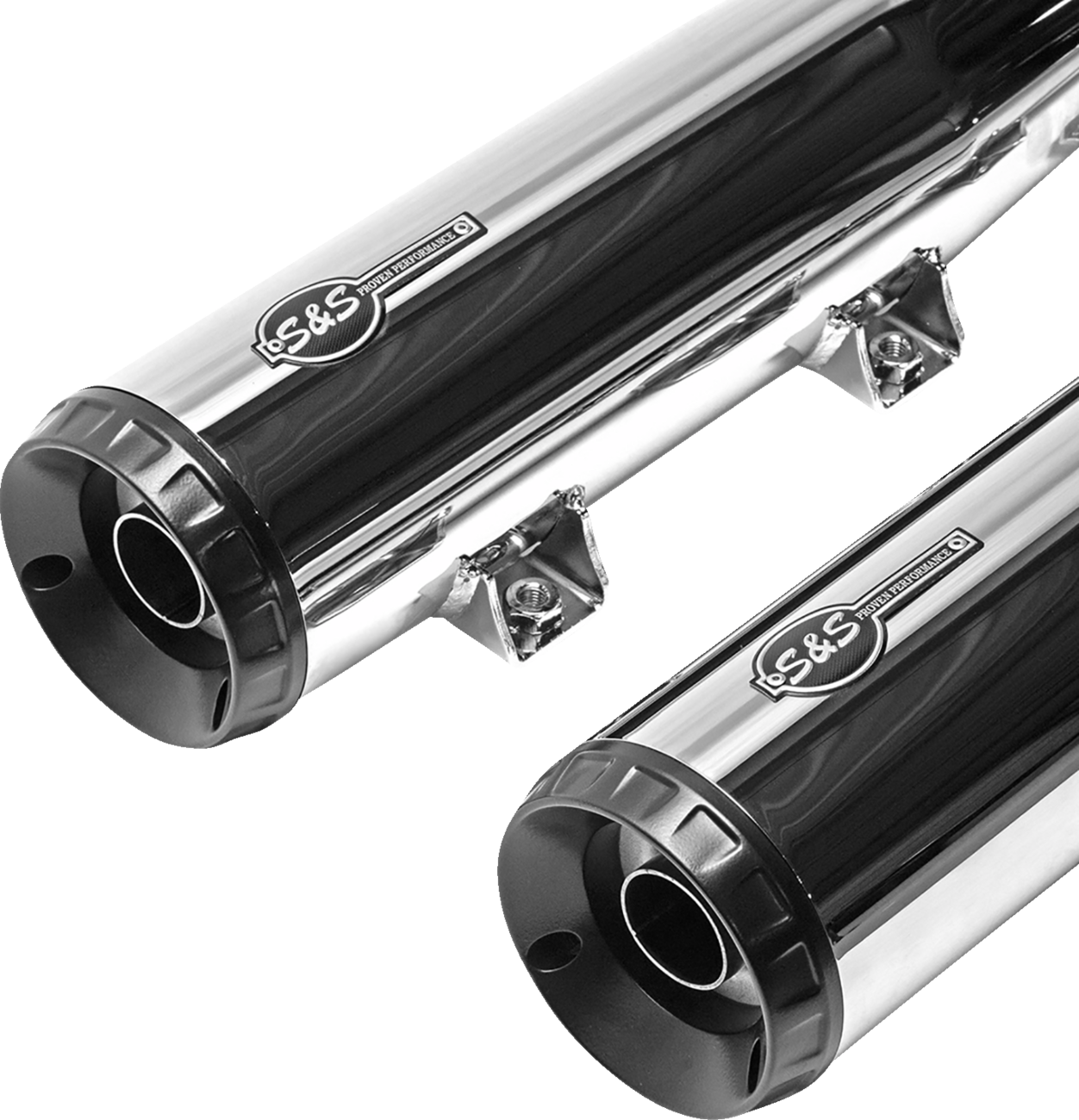 S&S CYCLE Grand National Slip-On Mufflers - Chrome - 50-State 4110-156