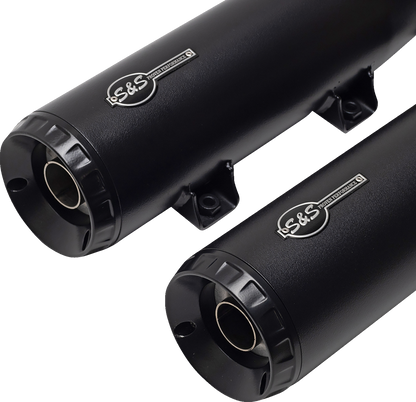 S&S CYCLE Grand National Slip-On Mufflers - Black - Race Only 4110-266-R