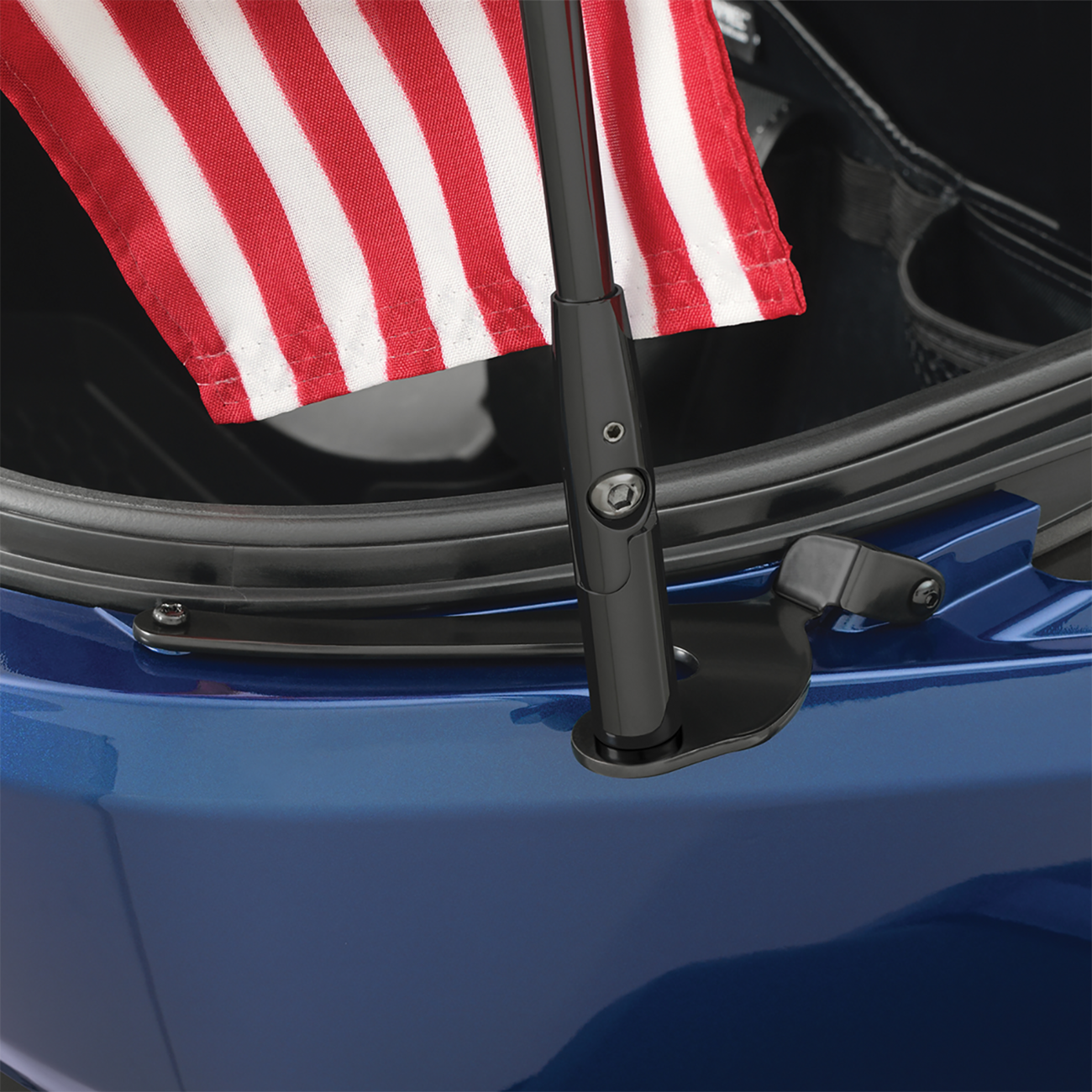 SHOW CHROME Folding Flag Pole - Right - Black - Can-Am - Spyder 41-203RBK