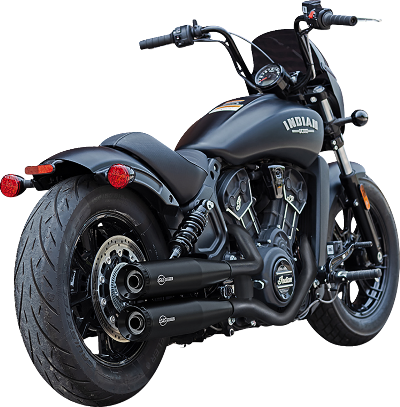 S&S CYCLE Grand National Slip-On Mufflers - Black - 50-State 4110-266