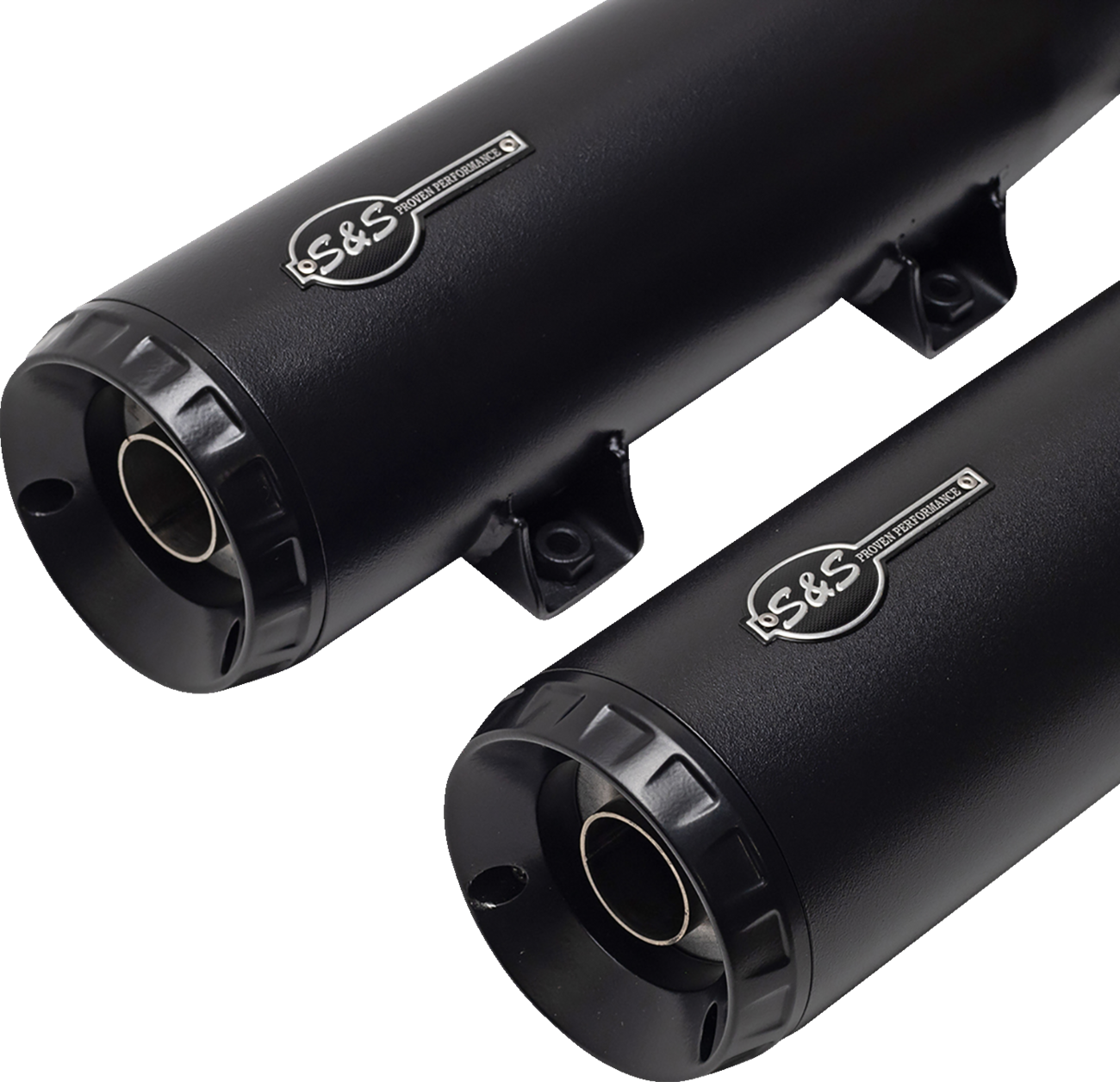 S&S CYCLE Grand National Slip-On Mufflers - Black - 50-State 4110-266