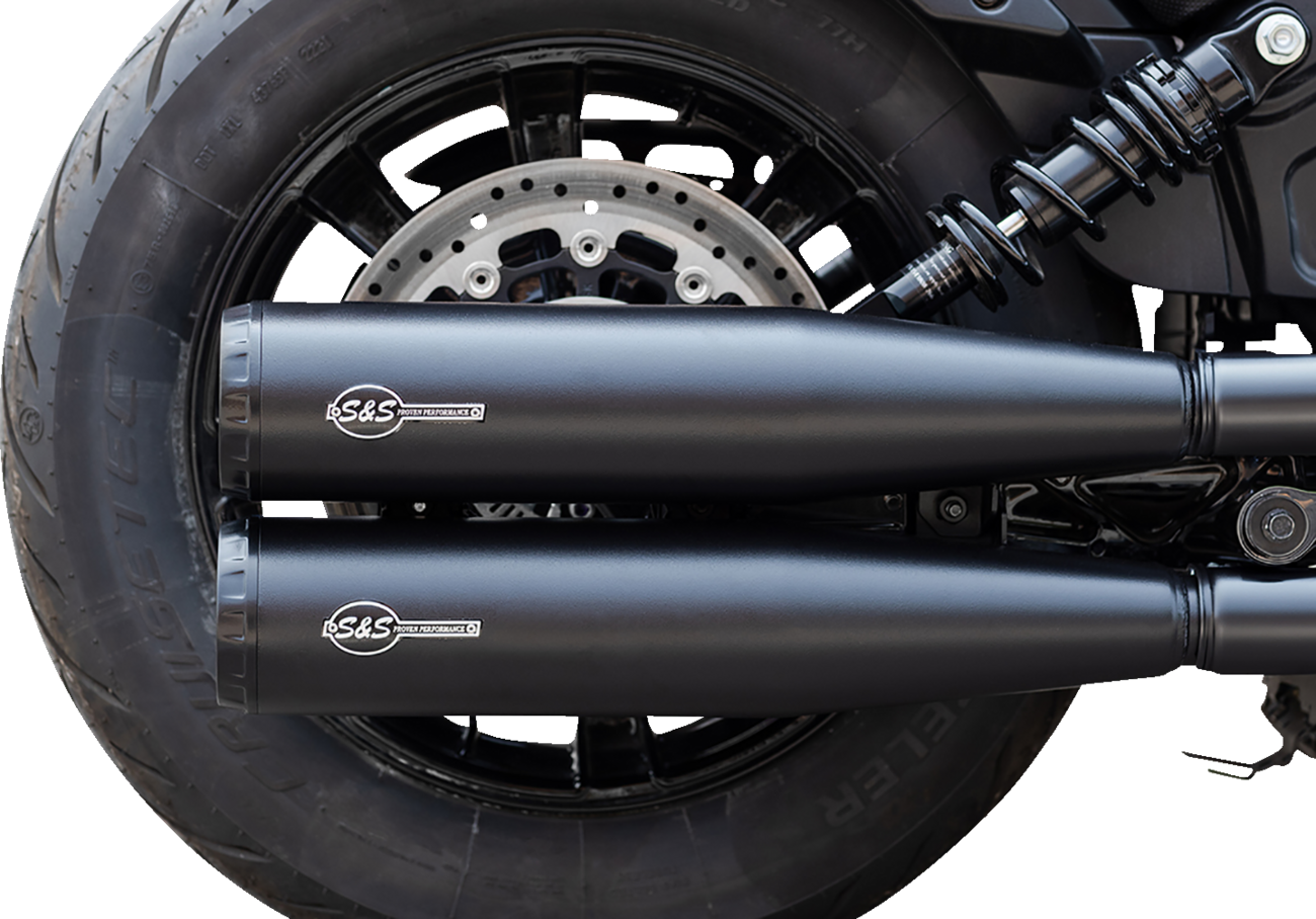 S&S CYCLE Grand National Slip-On Mufflers - Black - 50-State 4110-266