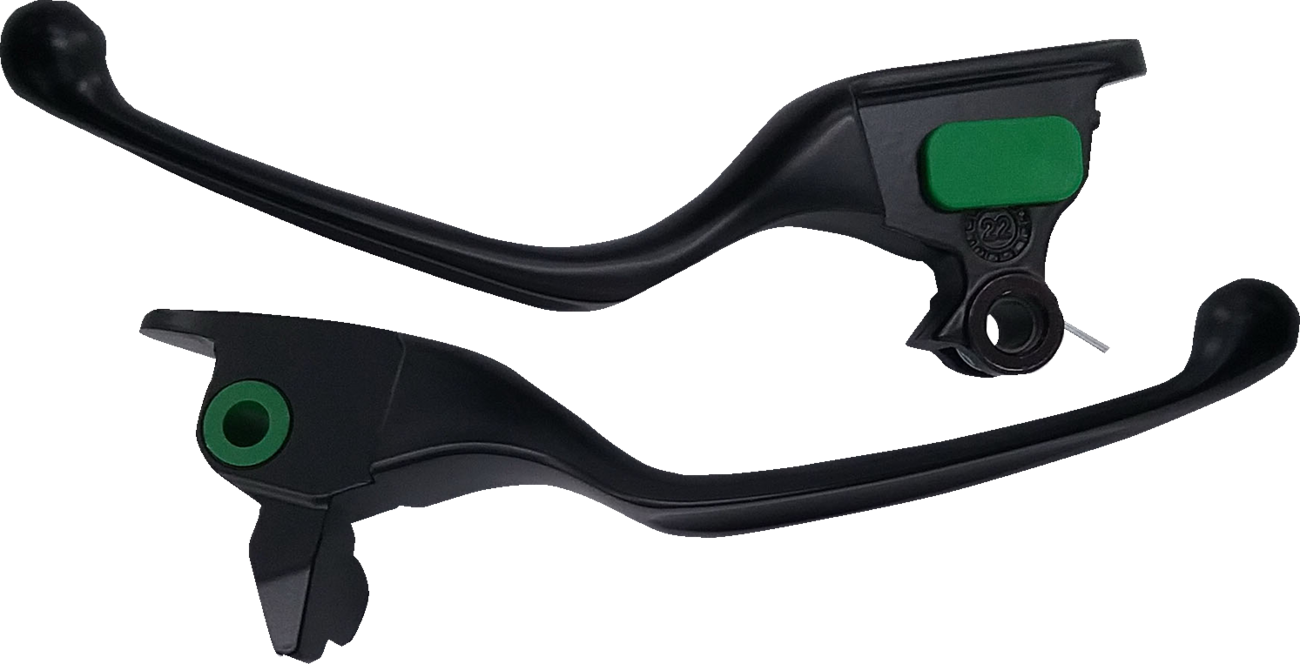 DRAG SPECIALTIES Wide Blade Lever Set - Black H07-0730MB