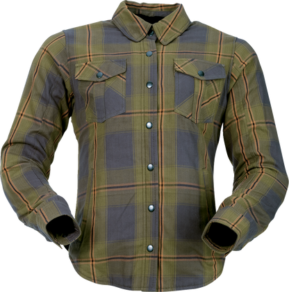 Z1R Women's Ashwood Flannel - Olive - XL 3041-0688