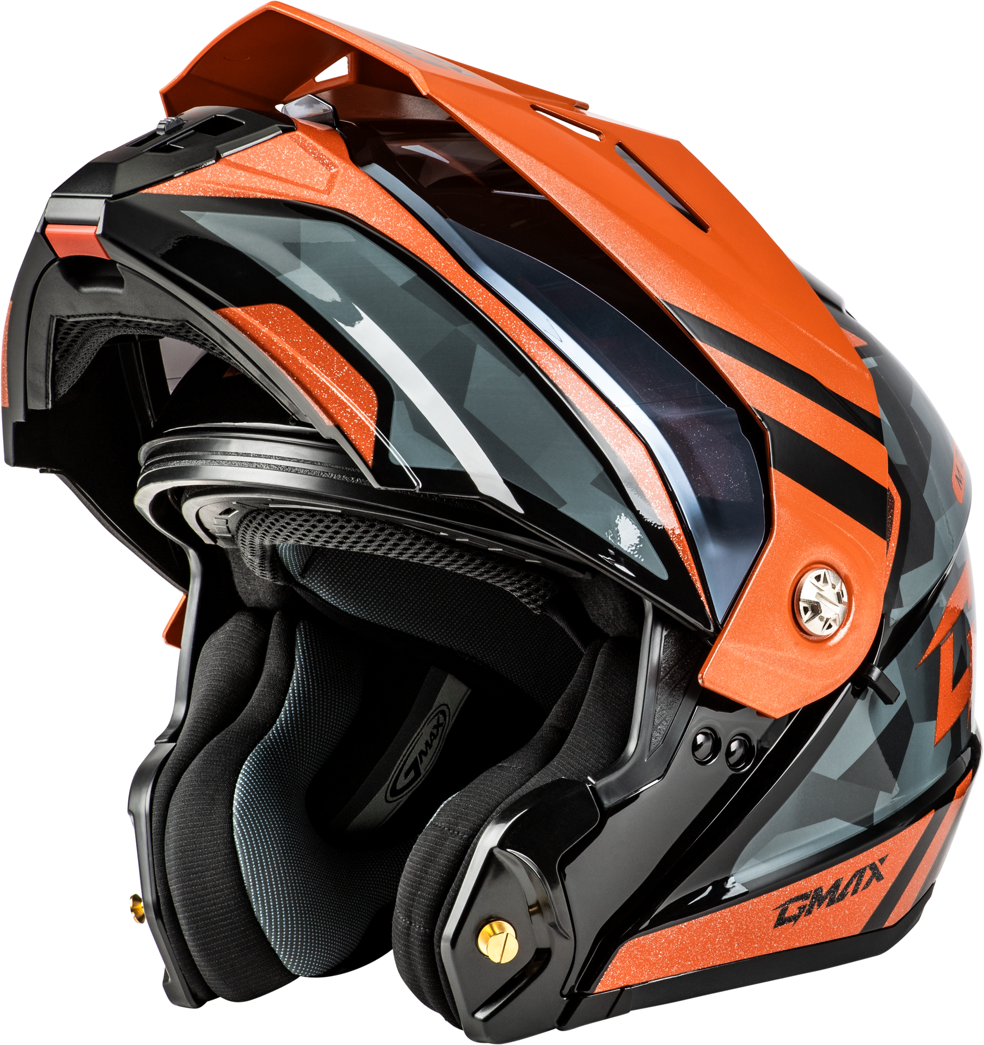 Md 74 Striker Modular Helmet W Smk Shield Blk/Gry/Or Mtlc 2x