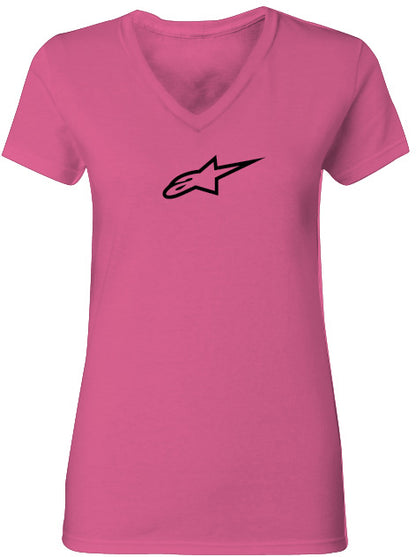 Womens Ageless Tee V Neck Pink Lg