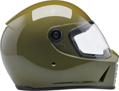 BILTWELL Lane Splitter Helmet - Gloss Olive Green - Large 1004-154-504