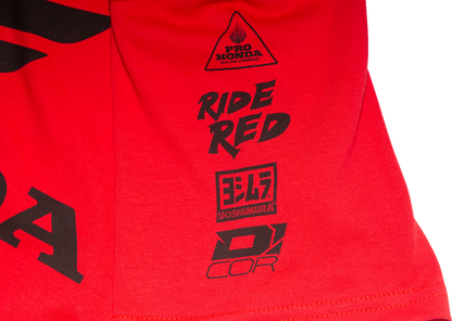 D'COR VISUALS Honda Factory T-Shirt - Red - Large 80-122-3