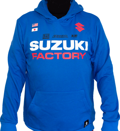 D'COR VISUALS Suzuki Factory Sweatshirt - Blue - Large 85-214-3