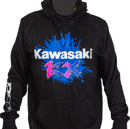 D'COR VISUALS Kawasaki Factory Sweatshirt - Black - XL 85-213-4
