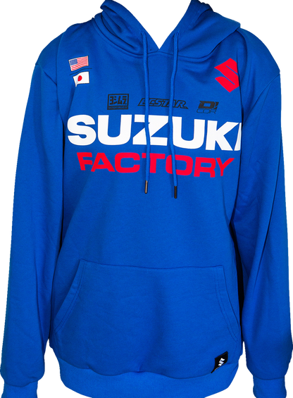 D'COR VISUALS Suzuki Factory Sweatshirt - Blue - Medium 85-214-2