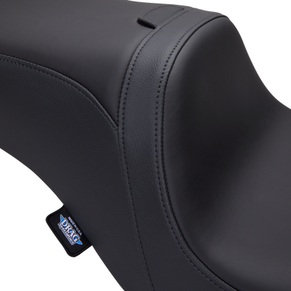 DRAG SPECIALTIES SEATS Predator 2-Up Seat - Solar Leather - Smooth - w/ Backrest Receptacle - FL '08-'23 0801-1501