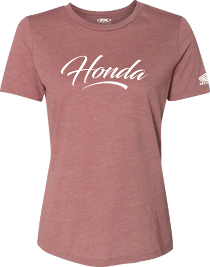 FACTORY EFFEX Women's Honda Script T-Shirt - Heather Mauve - XL 27-87346