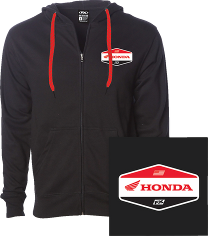 FACTORY EFFEX Honda Stadium Zip-Up Hoodie - Black - XL 27-88306