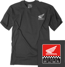 FACTORY EFFEX Honda Starting Line T-Shirt - Heather Charcoal - 2XL 27-87308